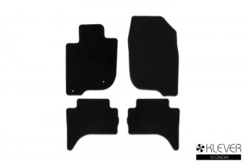 Коврики салона (текстиль) Klever Econom Mitsubishi L200 5 KK,KL дорестайлинг (2015-2019) (Чёрные)