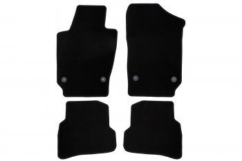 Коврики салона (текстиль) Klever Econom Seat Ibiza 6J хэтчбэк 5 дв. доресталийнг (2008-2012) (Чёрные)