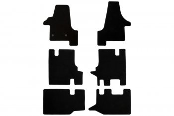 Коврики салона (текстиль) Klever Econom Volkswagen Transporter T5 дорестайлинг (2003-2009) (Чёрные)