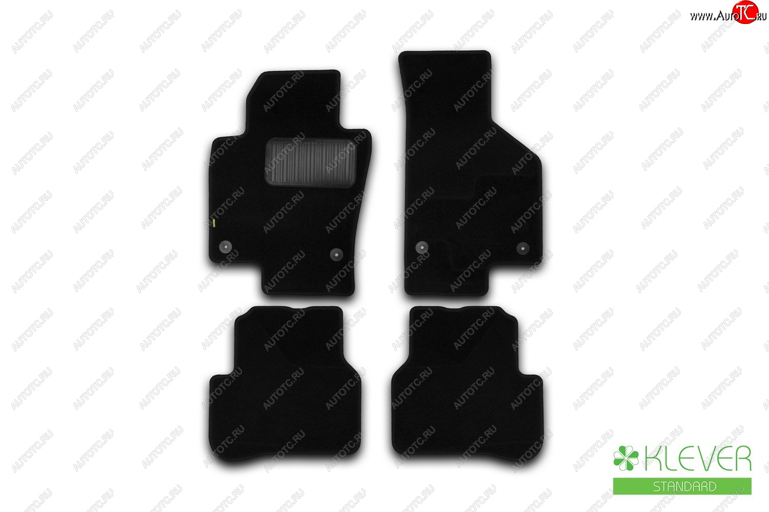 12 799 р. Комплект ковриков в салон (чёрные, текстиль) Klever Standard Volkswagen Passat B7 седан (2010-2015)  с доставкой в г. Майкоп