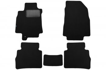 Коврики салона (текстиль) Klever Premium Nissan Tiida Latio C11 седан (2004-2012) (Чёрные)