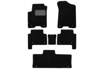 Коврики салона (текстиль) Klever Premium Nissan Patrol 6 Y62 рестайлинг (2014-2017) (Чёрные)