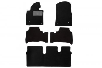 Коврики салона (текстиль) Klever Premium Toyota Land Cruiser 200 1-ый рестайлинг (2012-2015) (Чёрные)