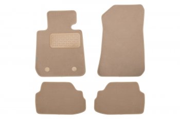399 р. Коврики в салон Klever Premium BMW 1 3D E81 АКПП 2004-2007, 2007-2011, хб., 4 шт. (текстиль, бежевые Klever klever04050322112kh  с доставкой в г. Майкоп. Увеличить фотографию 1