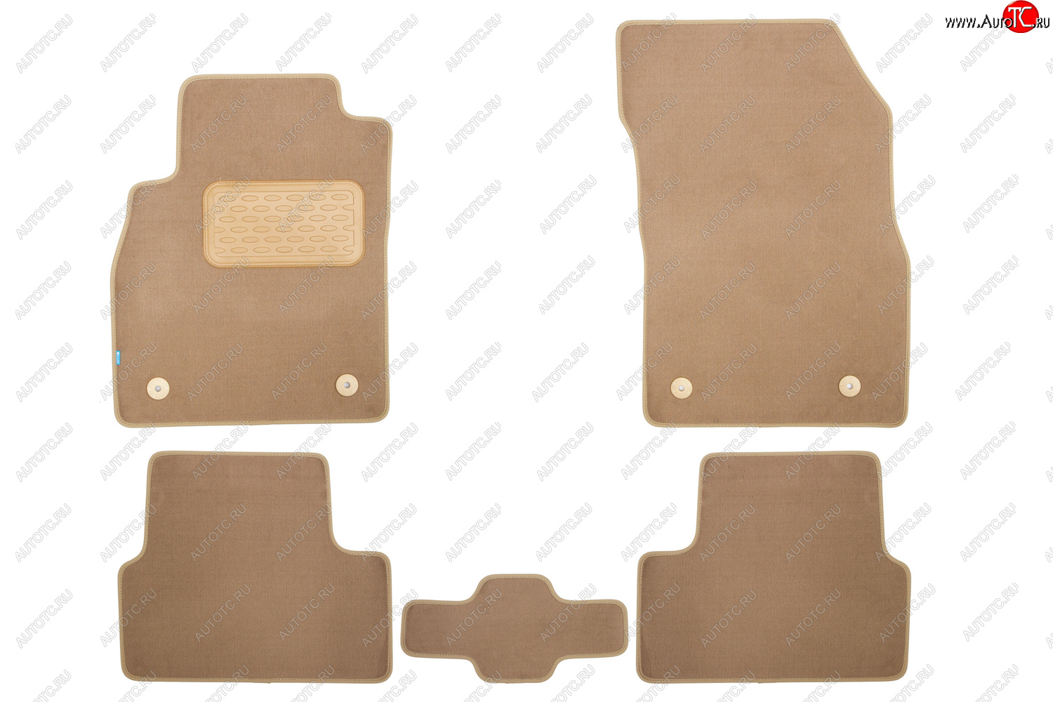 429 р. Коврики в салон Klever Premium CHEVROLET Cruze 2009-2012, 2012-2015, сед., хб., 5 шт. (текстиль, беж Klever klever04081322112kh  с доставкой в г. Майкоп