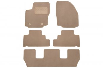 499 р. Коврики в салон Klever Premium FORD Galaxy 2006-2010, 2010-2015, мв., 5 шт. (текстиль, бежевые)  Фо Klever klever04162222112kh  с доставкой в г. Майкоп. Увеличить фотографию 1