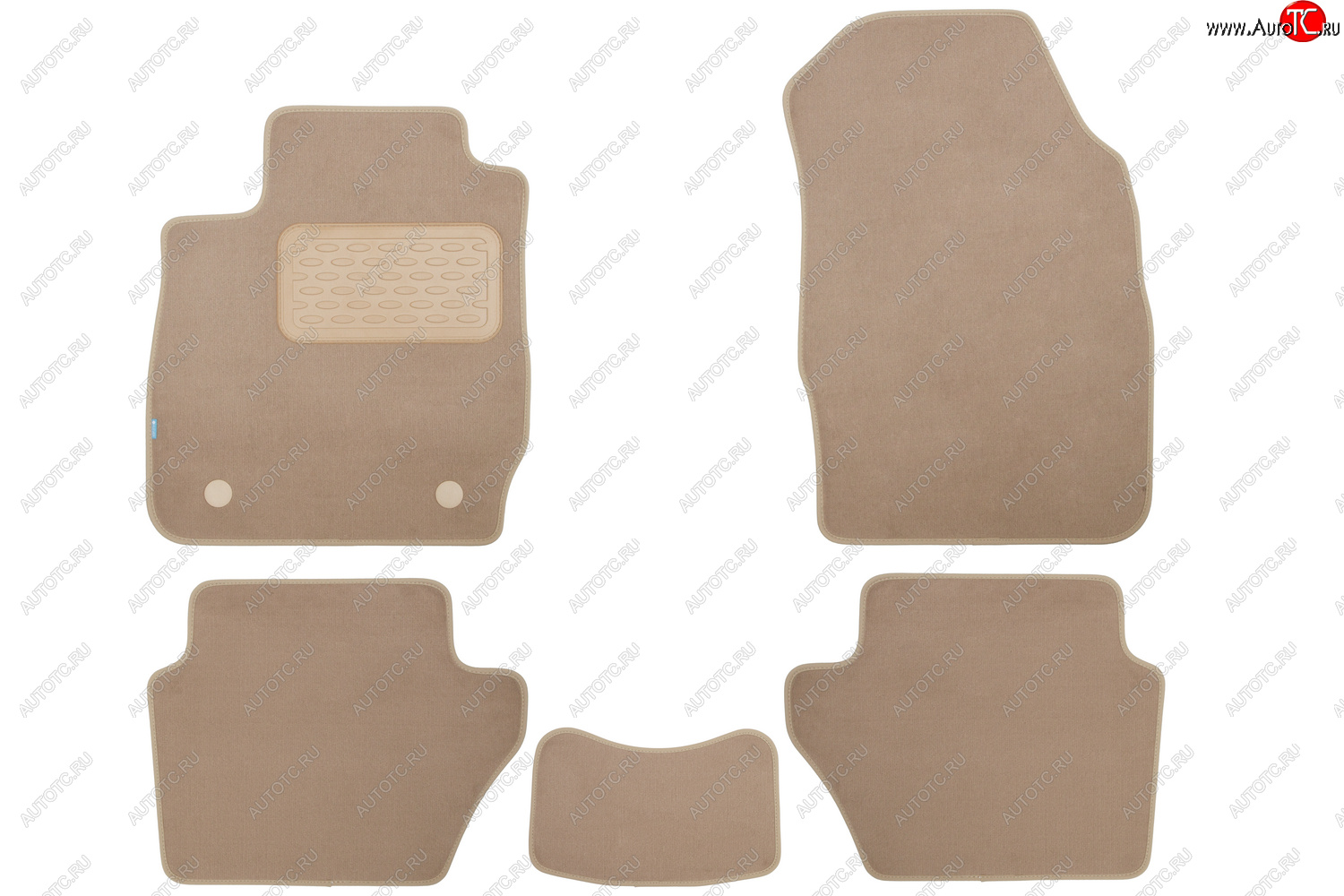 399 р. Коврики в салон Klever Premium FORD Fiesta 3D 2008-2013, 2012-2019, хб., 5 шт. (текстиль, бежевые)  Klever klever04162322112kh  с доставкой в г. Майкоп