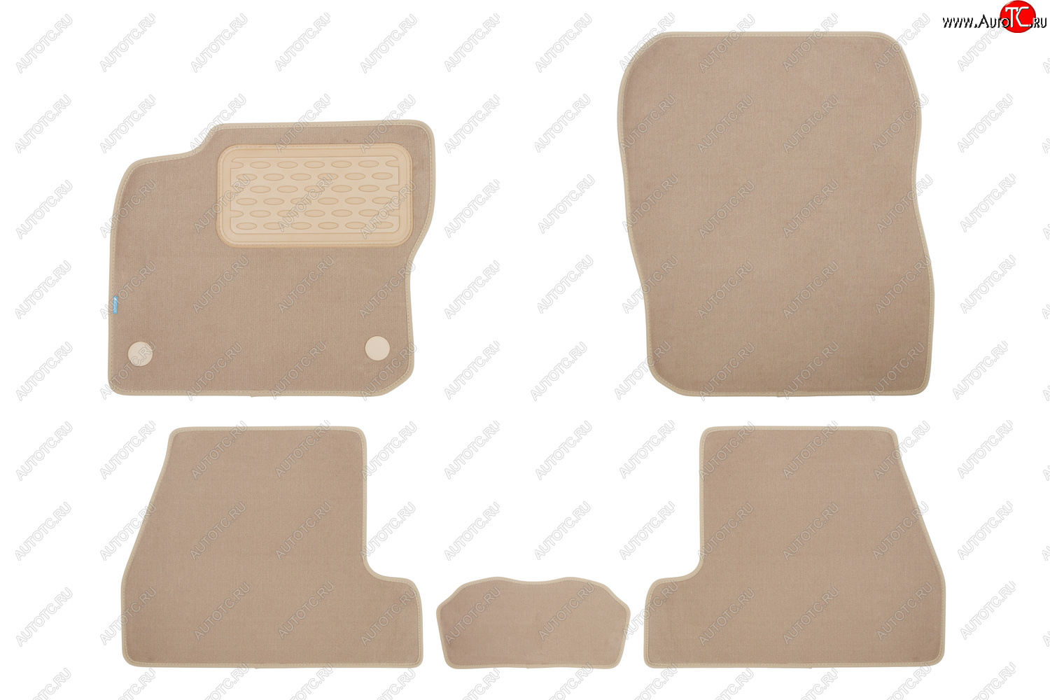 389 р. Коврики в салон Klever Premium FORD Focus 3 2011-2015, 2014-2019, хб., 5 шт. (текстиль, бежевые)  Ф Klever klever04163222112kh  с доставкой в г. Майкоп