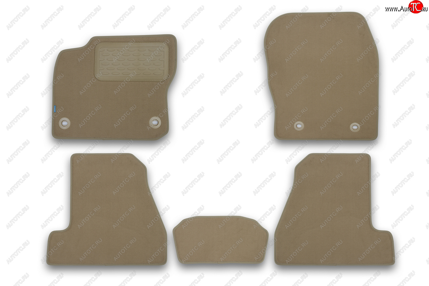 419 р. Коврики в салон Klever Premium FORD Focus III 2011-2015, 2014-2019, сед., 5 шт. (текстиль, бежевые)  Klever klever04166822112kh  с доставкой в г. Майкоп