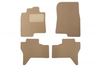 Коврики салона (текстиль) Klever Premium Mitsubishi Pajero 4 V90 2-ой рестайлинг (2014-2020) (Бежевые)