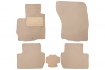 Коврики салона (текстиль) Klever Premium Mitsubishi Outlander XL (CW)  рестайлинг (2010-2013) (Бежевые)