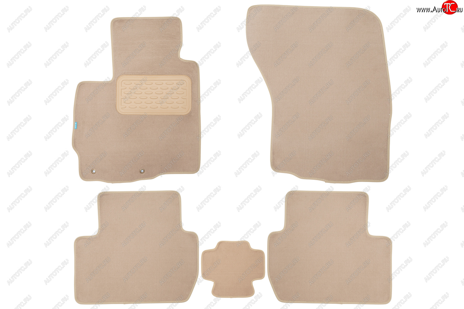 399 р. Коврики салона (текстиль) Klever Premium Mitsubishi Outlander XL (CW)  рестайлинг (2010-2013) (Бежевые)  с доставкой в г. Майкоп