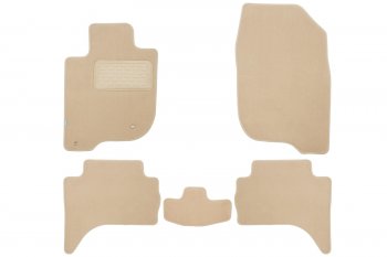 Коврики салона (текстиль) Klever Premium Mitsubishi L200 5 KK,KL дорестайлинг (2015-2019) (Бежевые)