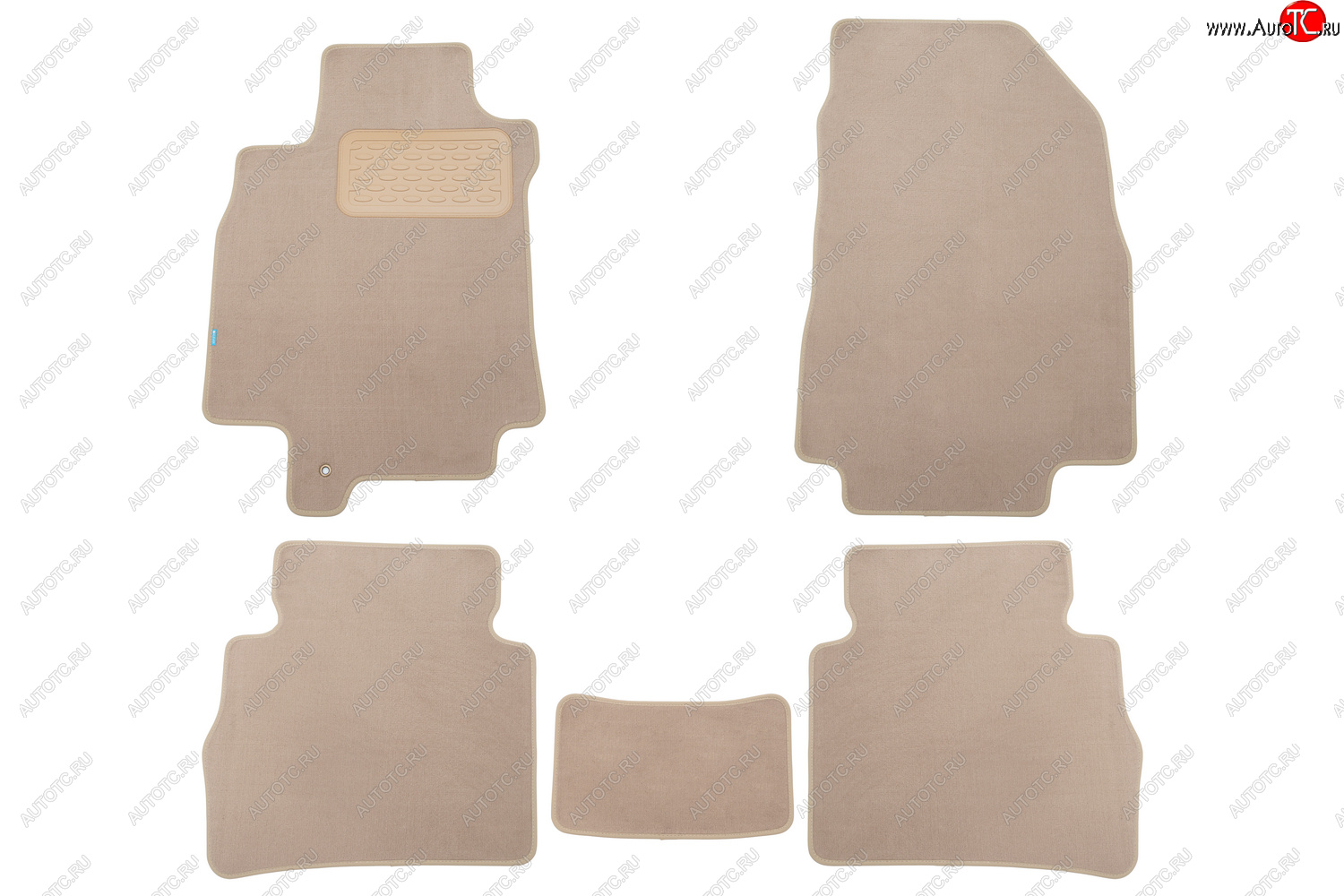 469 р. Коврики в салон Klever Premium NISSAN Tiida 2004-2012, 2010-2013, сед., 5 шт. (текстиль, бежевые)   Klever klever04362122112kh  с доставкой в г. Майкоп
