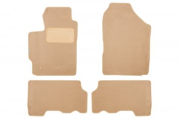459 р. Коврики в салон Klever Premium TOYOTA Yaris АКПП 2005-2009, 2009-2012, хб., 4 шт. (текстиль, бежевые Klever klever04481022112kh  с доставкой в г. Майкоп. Увеличить фотографию 1