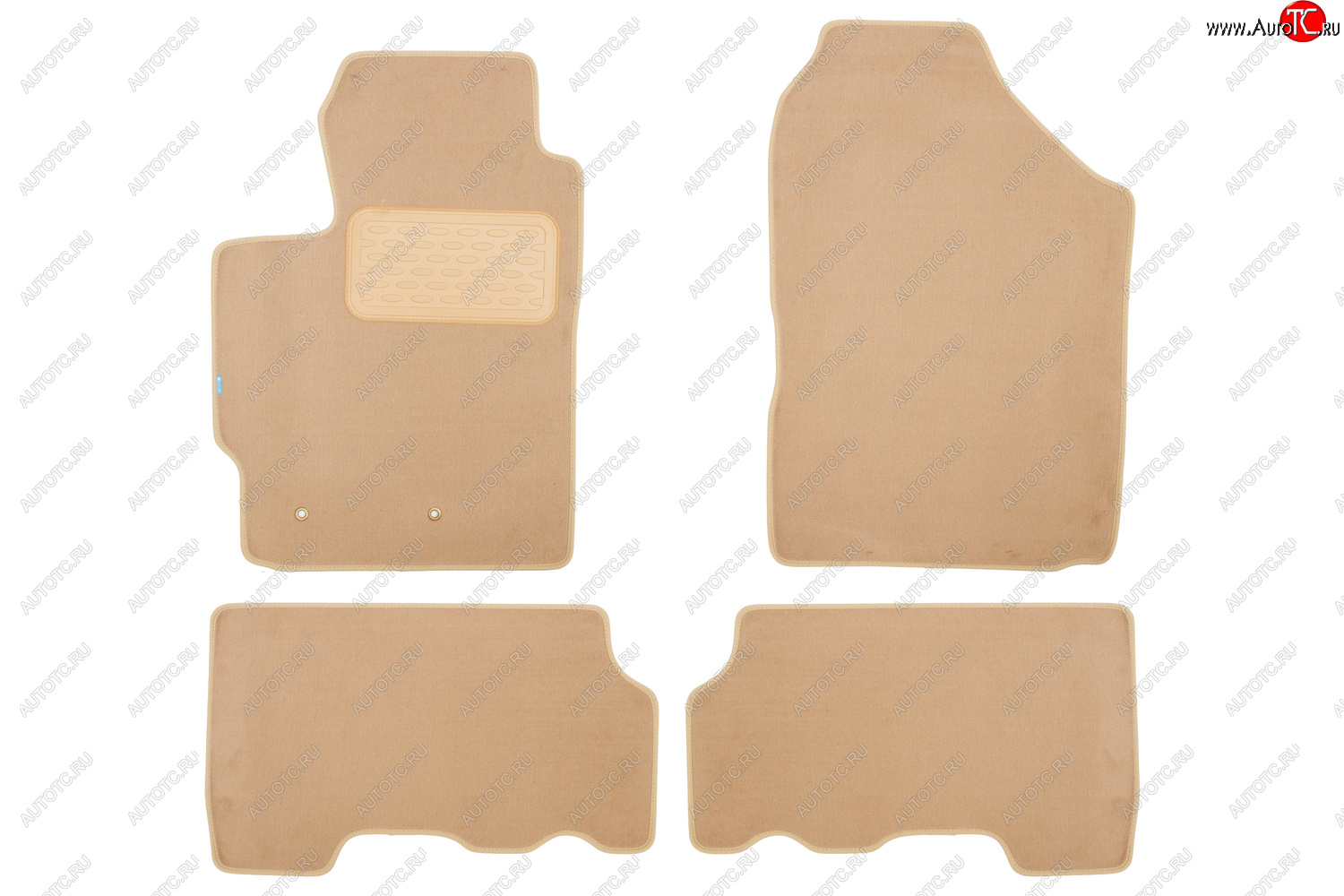 459 р. Коврики в салон Klever Premium TOYOTA Yaris АКПП 2005-2009, 2009-2012, хб., 4 шт. (текстиль, бежевые Klever klever04481022112kh  с доставкой в г. Майкоп