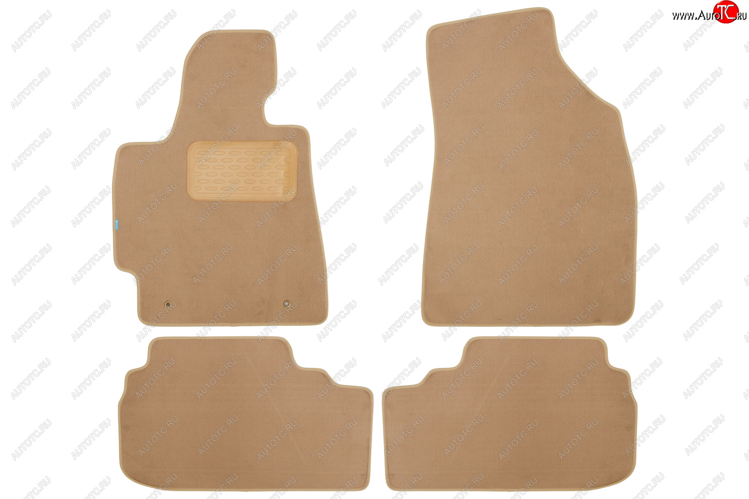 9 549 р. Коврики салона (текстиль) Klever Premium Toyota Highlander XU40 дорестайлинг (2007-2010) (Бежевые)  с доставкой в г. Майкоп