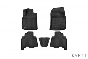 6 499 р. Коврики KVEST 3D в салон подходят для LEXUS GX, 2013-, 5шт. (полиуретан, бежевый, серый)  Лексус GХ KVEST kvestlex00004kb1  с доставкой в г. Майкоп. Увеличить фотографию 1