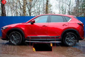 1 339 р. Передний левый молдинг на дверь Русская Артель Mazda CX-5 KF (2016-2025) (Поверхность шагрень)  с доставкой в г. Майкоп. Увеличить фотографию 2