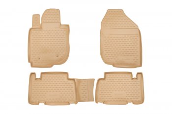 5 649 р. Коврики в салон TOYOTA RAV4 012006-2010, 4 шт.(полиуретан, бежевые)  Тойота Рав 4 Element nlc.48.09.212  с доставкой в г. Майкоп. Увеличить фотографию 1
