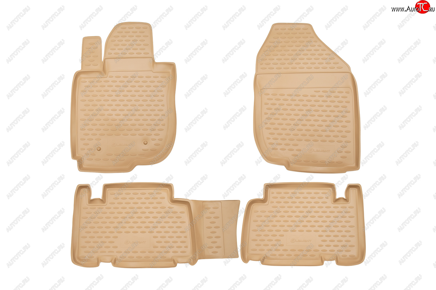 5 649 р. Коврики в салон TOYOTA RAV4 012006-2010, 4 шт.(полиуретан, бежевые)  Тойота Рав 4 Element nlc.48.09.212  с доставкой в г. Майкоп