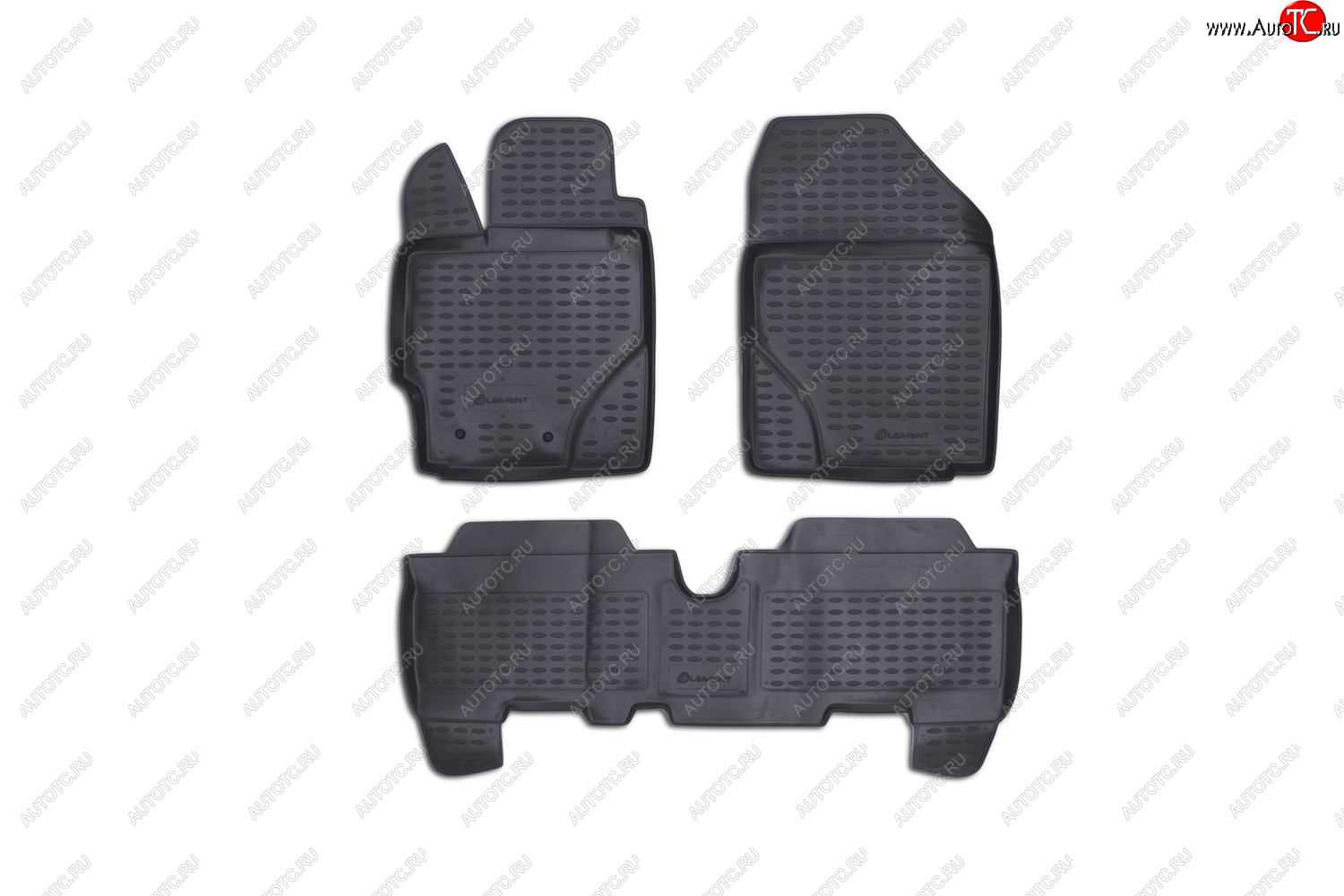 7 249 р. Коврики в салон TOYOTA Yaris 012006-2010, 3 шт. (полиуретан, серые)  Тойота Ярис Element nlc.48.10.211k  с доставкой в г. Майкоп