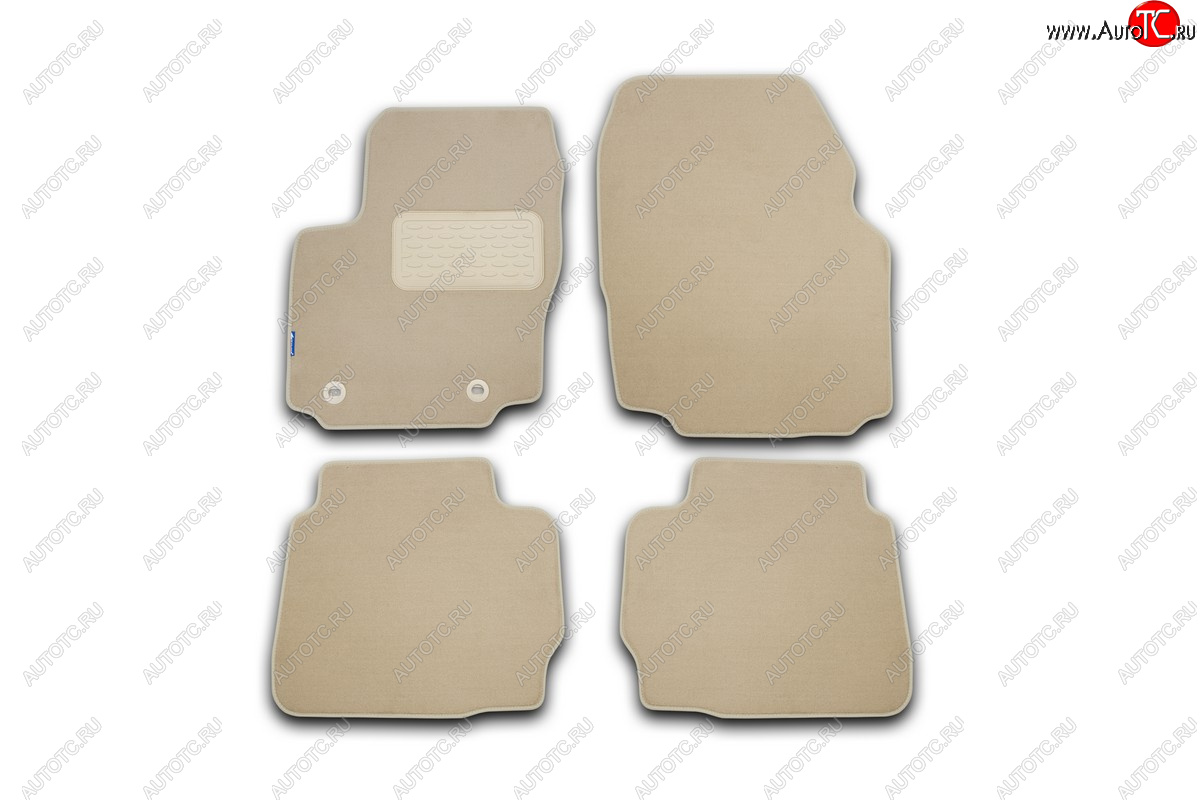 5 199 р. Коврики в салон HONDA Accord 2002-2006, 2005-2008, сед., 4 шт. (текстиль, бежевые)  Хонда Аккорд Autofamily nlt.18.01.12.112kh  с доставкой в г. Майкоп