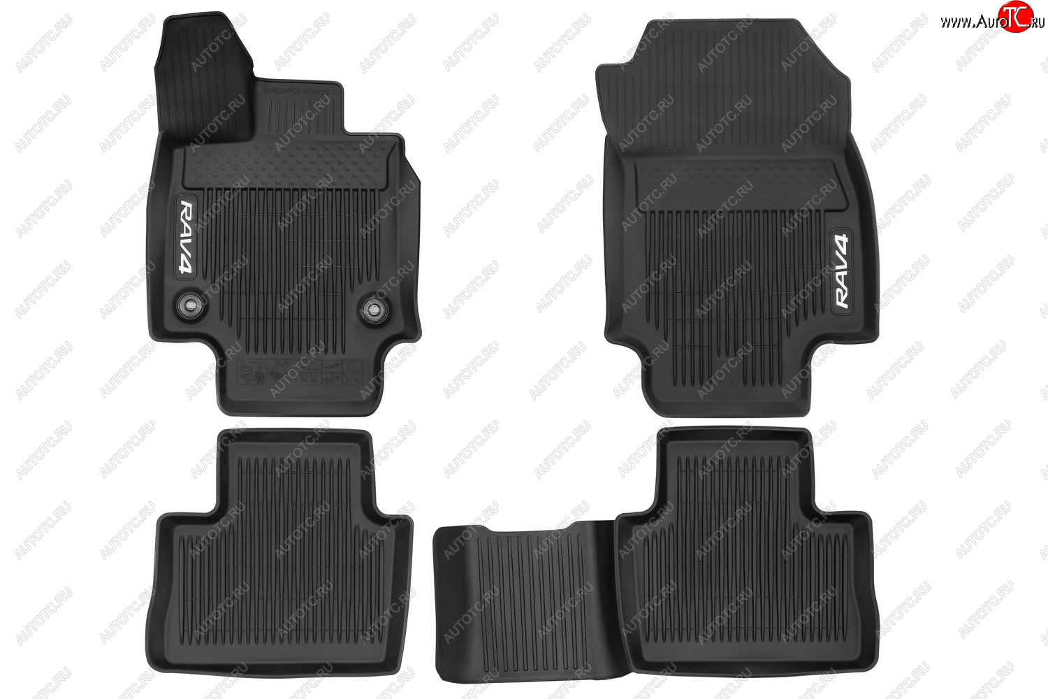2 799 р. Коврики в салон подходит для TOYOTA RAV4, 2019-, чёрн., АКПП, 4шт.  Тойота Рав 4 TOYOTA pw21042043  с доставкой в г. Майкоп
