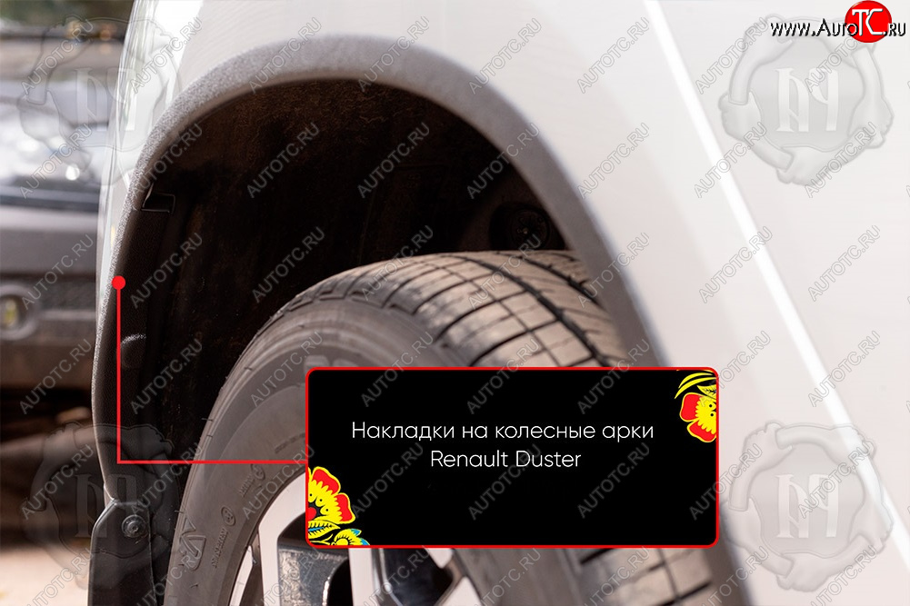 1 539 р. Задняя правая накладка на колесные арки Вариант 2 Русская Артель  Renault Duster  HM (2021-2024) рестайлинг (Поверхность текстурная)  с доставкой в г. Майкоп