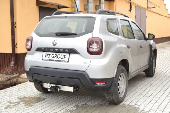 18 399 р. Фаркоп (с нержавеющей накладкой) Petroil Tuning Renault Duster HM рестайлинг (2021-2024) (Без заглушки )  с доставкой в г. Майкоп. Увеличить фотографию 2