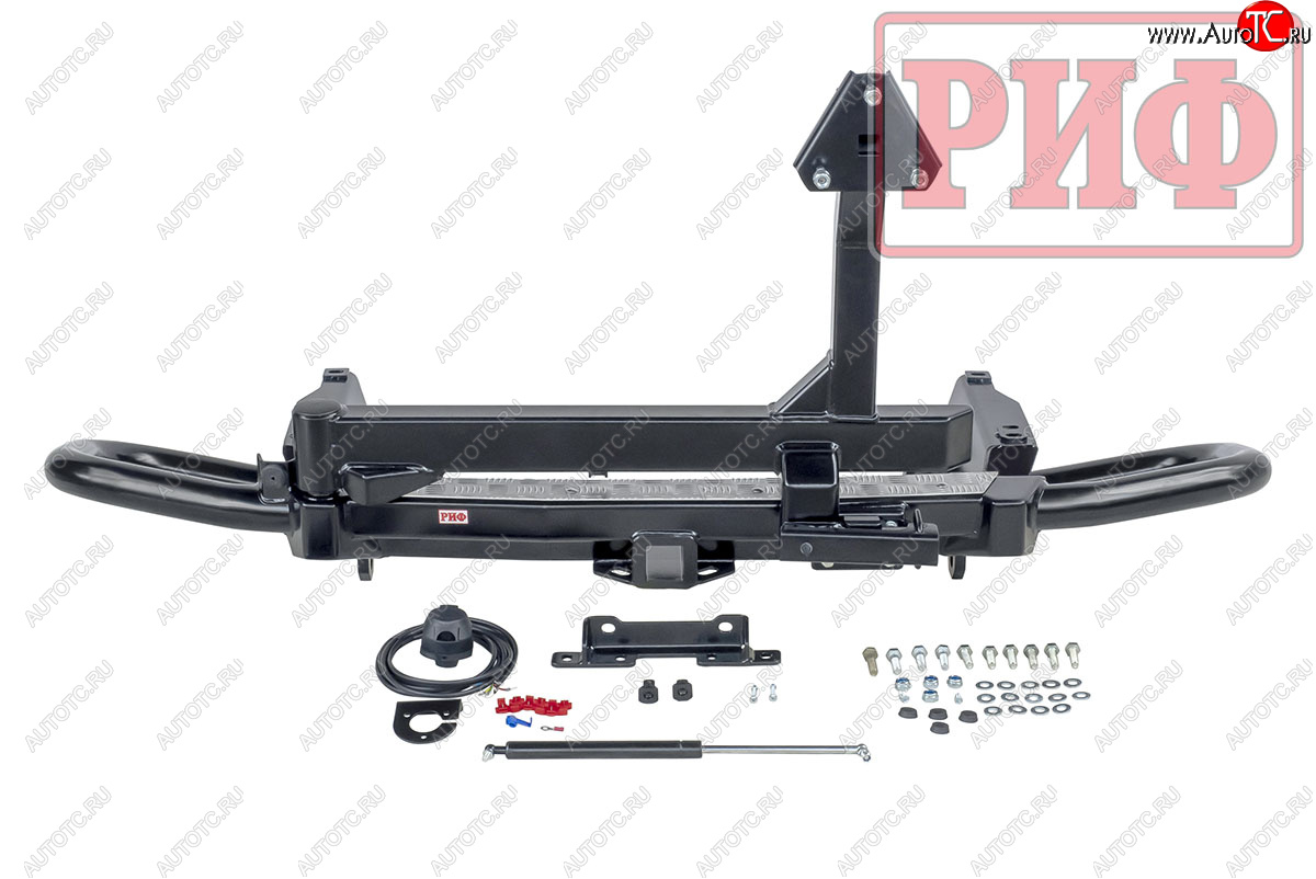 89 079 р. Бампер силовой задний РИФ Toyota Land Cruiser Prado J150 дорестайлинг (2009-2013) (С квадратом под фаркоп, калиткой и подсветкой номера)  с доставкой в г. Майкоп