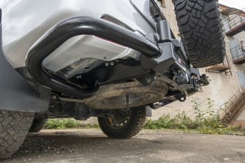 89 079 р. Бампер силовой задний РИФ Toyota Land Cruiser Prado J150 дорестайлинг (2009-2013) (С квадратом под фаркоп, калиткой и подсветкой номера)  с доставкой в г. Майкоп. Увеличить фотографию 7