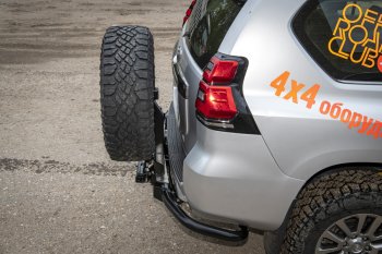 89 079 р. Бампер силовой задний РИФ Toyota Land Cruiser Prado J150 дорестайлинг (2009-2013) (С квадратом под фаркоп, калиткой и подсветкой номера)  с доставкой в г. Майкоп. Увеличить фотографию 10