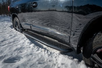 62 039 р. Защита порогов с подножкой (на а/м без гидроподвески) РИФ Toyota Land Cruiser 200 1-ый рестайлинг (2012-2015)  с доставкой в г. Майкоп. Увеличить фотографию 7