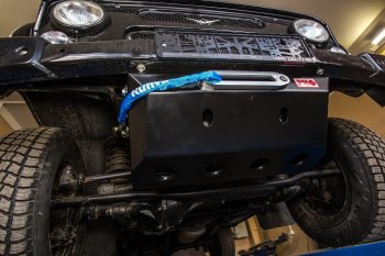 23 379 р. Площадка для скрытой установки лебёдки под штатный бампер с защитой рулевых тяг РИФ  Уаз 315195 Хантер (2003-2025)  с доставкой в г. Майкоп. Увеличить фотографию 8