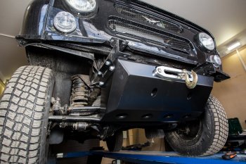 23 379 р. Площадка для скрытой установки лебёдки под штатный бампер с защитой рулевых тяг РИФ  Уаз 315195 Хантер (2003-2025)  с доставкой в г. Майкоп. Увеличить фотографию 10