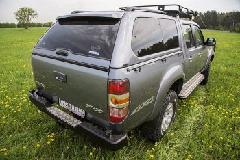 38 949 р. Бампер задний силовой РИФ Ford Ranger рестайлинг (2003-2007) (С квадратом под фаркоп)  с доставкой в г. Майкоп. Увеличить фотографию 2