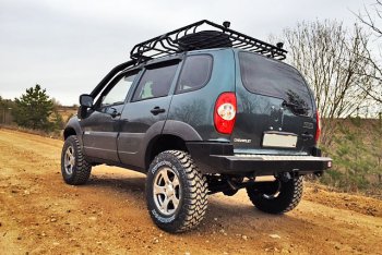 42 619 р. Бампер задний силовой РИФ Chevrolet Niva 2123 рестайлинг (2009-2020) (С квадратом под фаркоп)  с доставкой в г. Майкоп. Увеличить фотографию 5