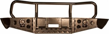 62 729 р. Бампер РИФ силовой передний Nissan Navara D40Pathfinder R51 (2004-2009) с доп. фарами и защитной дугой РИФ rifd40-10350  с доставкой в г. Майкоп. Увеличить фотографию 2