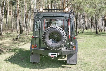 34 169 р. Бампер задний силовой РИФ Land Rover Defender 130 1 L316 дорестайлинг пикап (1990-2007) (Под лебёдку)  с доставкой в г. Майкоп. Увеличить фотографию 2