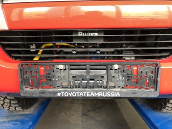 25 279 р. Площадка под лебёдку РИФ (в штатный бампер) Toyota Fortuner AN160 дорестайлинг (2015-2020)  с доставкой в г. Майкоп. Увеличить фотографию 4