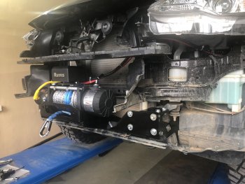 25 279 р. Площадка под лебёдку РИФ (в штатный бампер) Toyota Fortuner AN160 дорестайлинг (2015-2020)  с доставкой в г. Майкоп. Увеличить фотографию 5
