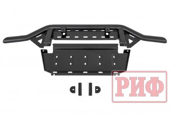 44 249 р. Бампер передний силовой РИФ Mitsubishi Pajero 4 V80 дорестайлинг (2006-2011) (Под площадку для лебёдки RIFPJR-30000 с защитой радиатора)  с доставкой в г. Майкоп. Увеличить фотографию 9