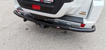50 259 р. Бампер задний силовой РИФ Mitsubishi Pajero 4 V90 2-ой рестайлинг (2014-2020) (С квадратом под фаркоп)  с доставкой в г. Майкоп. Увеличить фотографию 2