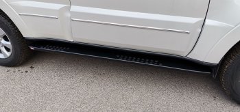 55 109 р. Защита порогов с подножкой РИФ Mitsubishi Pajero 4 V90 дорестайлинг (2006-2011)  с доставкой в г. Майкоп. Увеличить фотографию 2