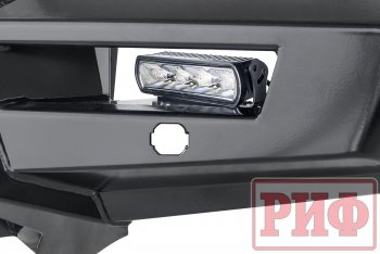 61 079 р. Бампер передний силовой РИФ Mitsubishi Pajero Sport QE дорестайлинг (2015-2021) (С дополнительными фарами, защитной дугой, защитой бачка омывателя, под парктроник)  с доставкой в г. Майкоп. Увеличить фотографию 4