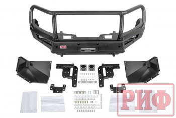 61 079 р. Бампер передний силовой РИФ Mitsubishi Pajero Sport QE дорестайлинг (2015-2021) (С дополнительными фарами, защитной дугой, защитой бачка омывателя, под парктроник)  с доставкой в г. Майкоп. Увеличить фотографию 8