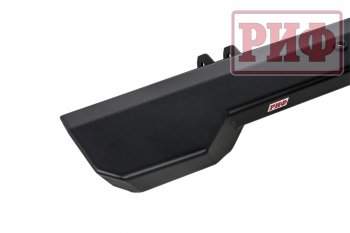 55 109 р. Защита порогов с подножкой РИФ Jeep Wrangler JK 3 дв. дорестайлинг (2006-2010)  с доставкой в г. Майкоп. Увеличить фотографию 2