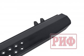 55 109 р. Защита порогов с подножкой РИФ Jeep Wrangler JK 3 дв. дорестайлинг (2006-2010)  с доставкой в г. Майкоп. Увеличить фотографию 4
