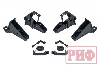 55 109 р. Защита порогов с подножкой РИФ Jeep Wrangler JK 3 дв. дорестайлинг (2006-2010)  с доставкой в г. Майкоп. Увеличить фотографию 8